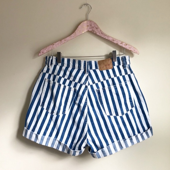 striped mom shorts